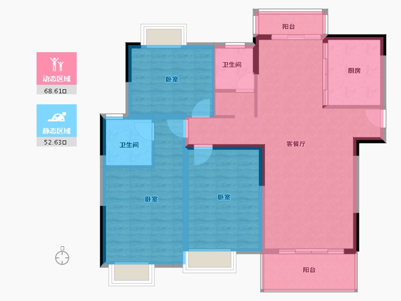 广东省-清远市-仁兴城市花园-110.00-户型库-动静分区