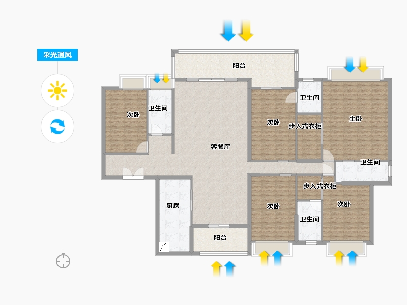 广东省-清远市-正升华府-209.06-户型库-采光通风