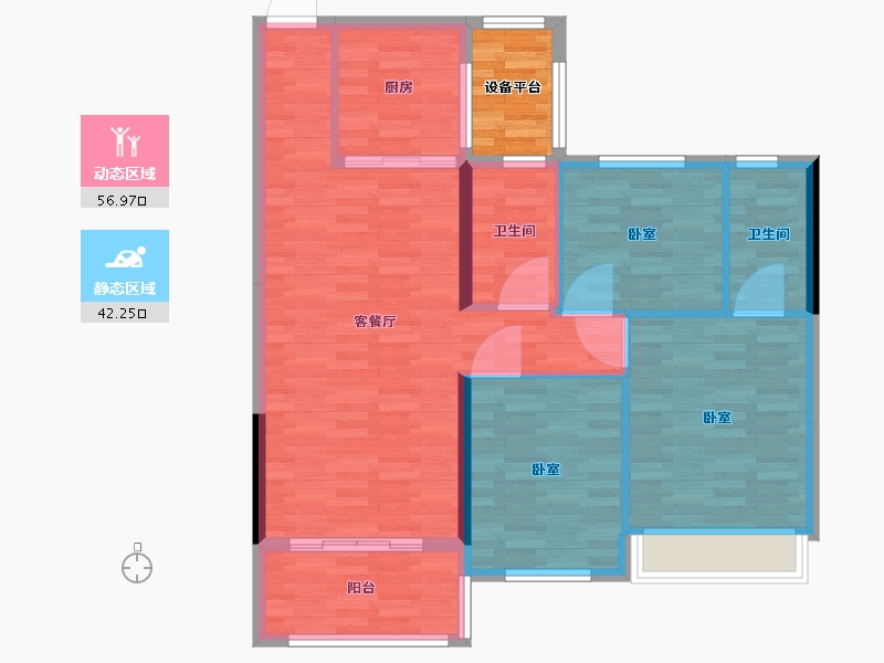 河南省-周口市-沈丘碧桂园-94.00-户型库-动静分区