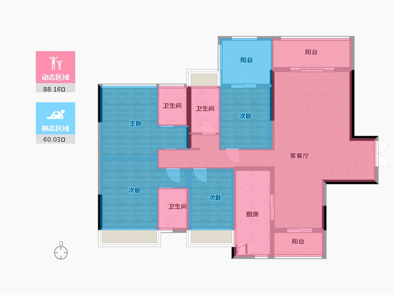 广东省-清远市-正升华府-132.65-户型库-动静分区