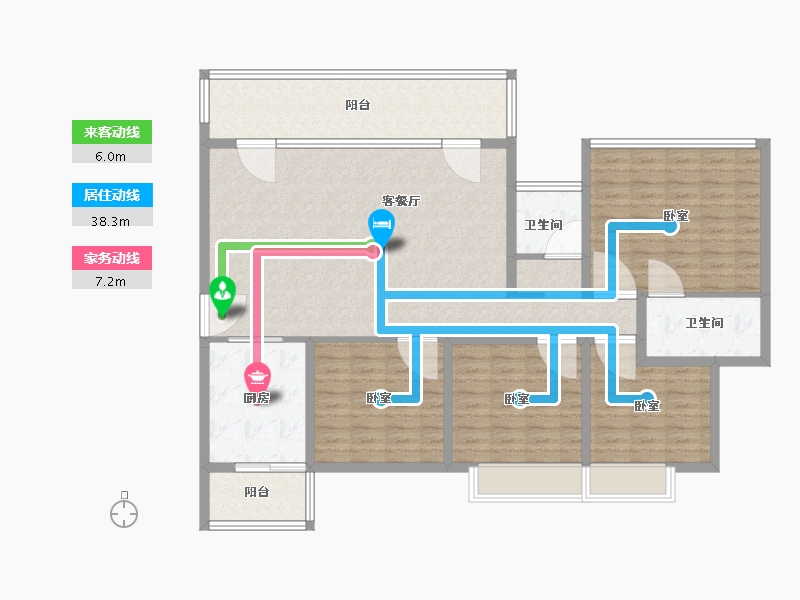 四川省-成都市-蜀郡清上居-136.96-户型库-动静线