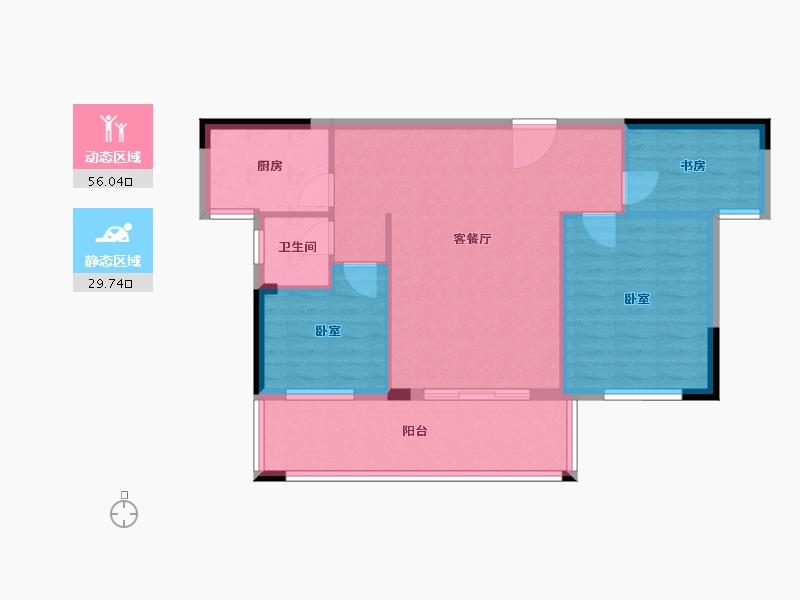 湖南省-岳阳市-鑫翔豪庭-77.79-户型库-动静分区