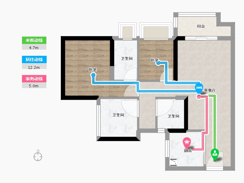 广东省-广州市-广佛保利城-62.00-户型库-动静线