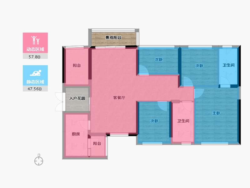 广东省-深圳市-花语馨-101.80-户型库-动静分区