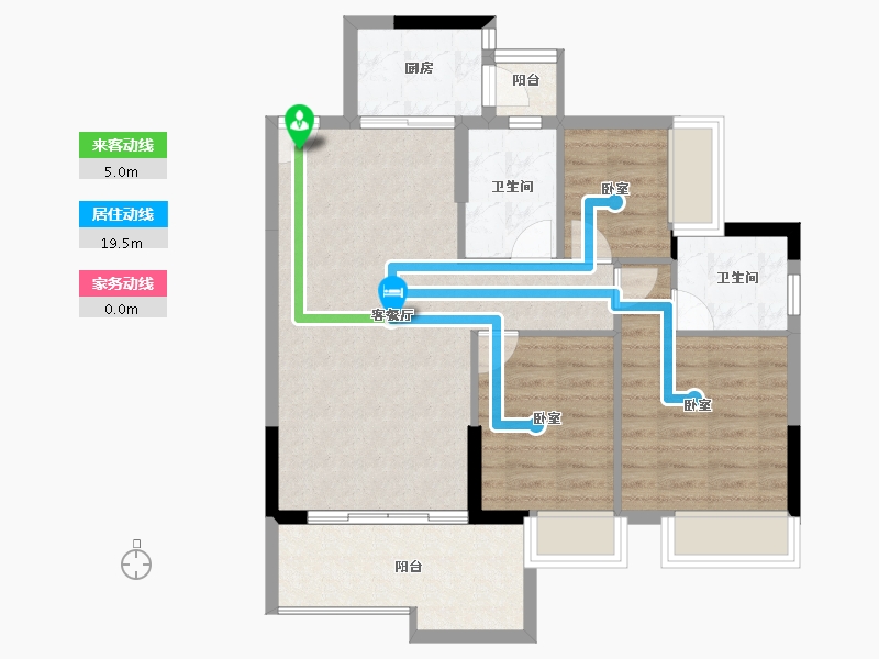 广东省-清远市-凯洋公馆-78.21-户型库-动静线