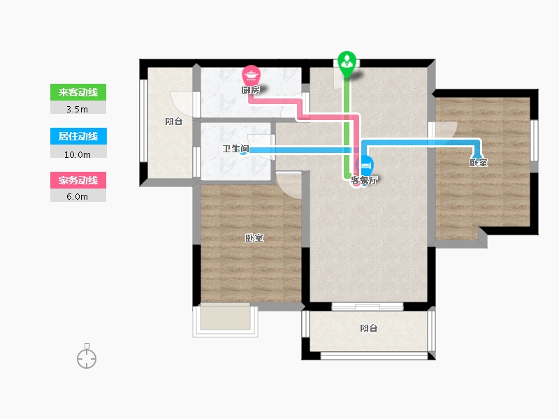 广东省-清远市-仁兴城市花园-72.00-户型库-动静线