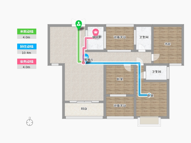 湖南省-常德市-津市鸿鹰星都-113.34-户型库-动静线