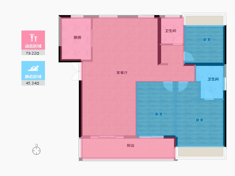 湖北省-武汉市-绿地海珀御观-114.00-户型库-动静分区