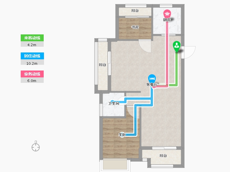 浙江省-嘉兴市-江湾府-66.00-户型库-动静线