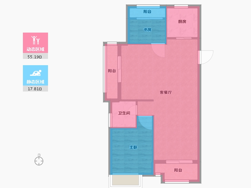 浙江省-嘉兴市-江湾府-66.00-户型库-动静分区