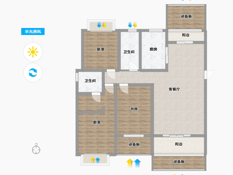 湖南省-常德市-津市鸿鹰星都-125.77-户型库-采光通风