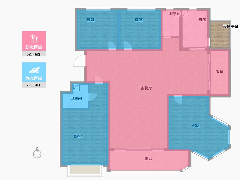 山东省-泰安市-竹溪山居-150.99-户型库-动静分区