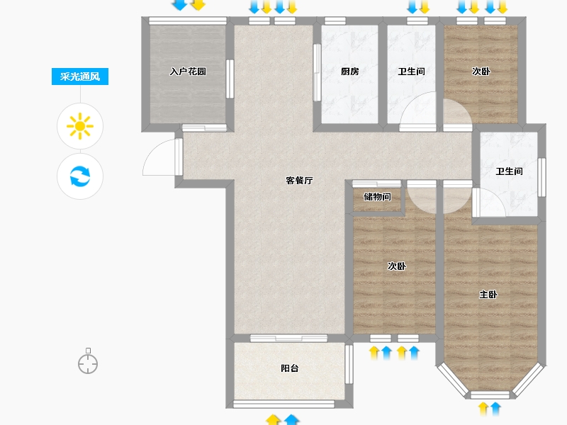 山东省-济宁市-海情康城-98.00-户型库-采光通风