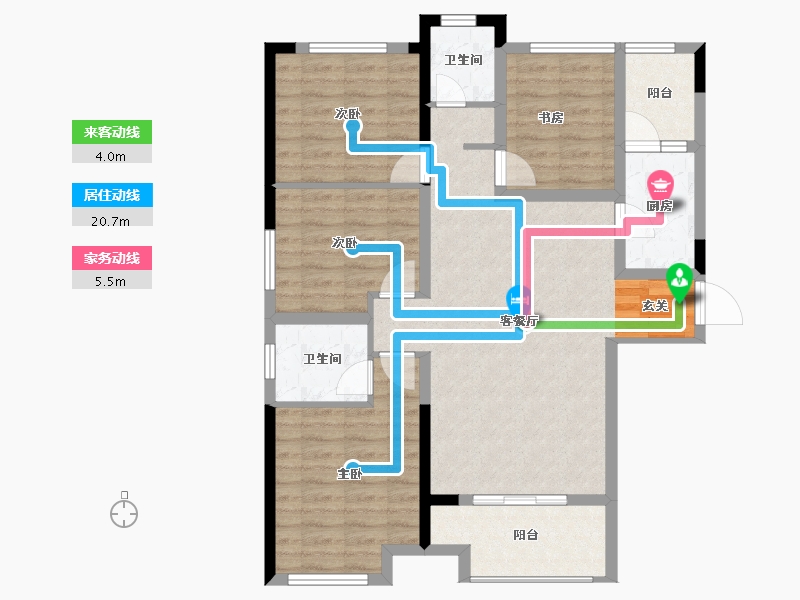 湖南省-长沙市-星语林南壹号-93.57-户型库-动静线