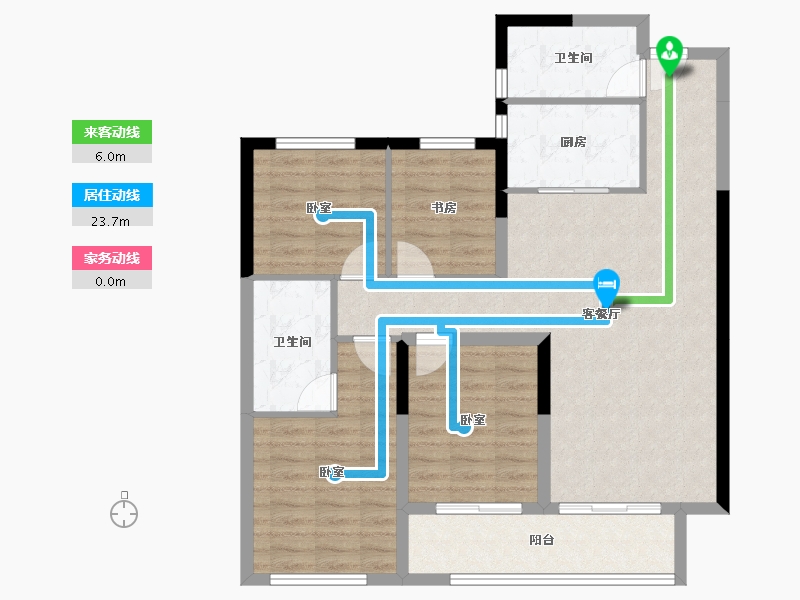 湖南省-长沙市-城发恒伟星雅韵-92.47-户型库-动静线