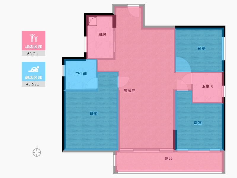 广东省-东莞市-碧桂园城央壹品-99.16-户型库-动静分区