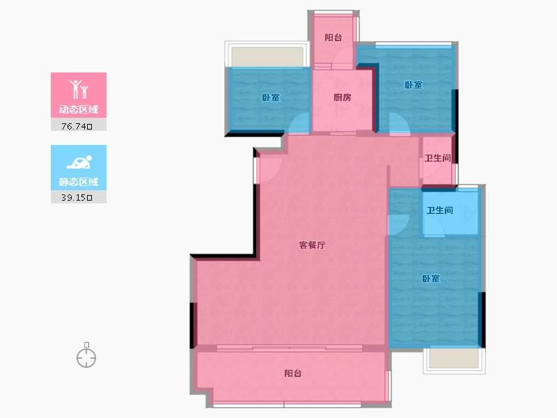 广东省-汕头市-三盛璞悦府-105.00-户型库-动静分区