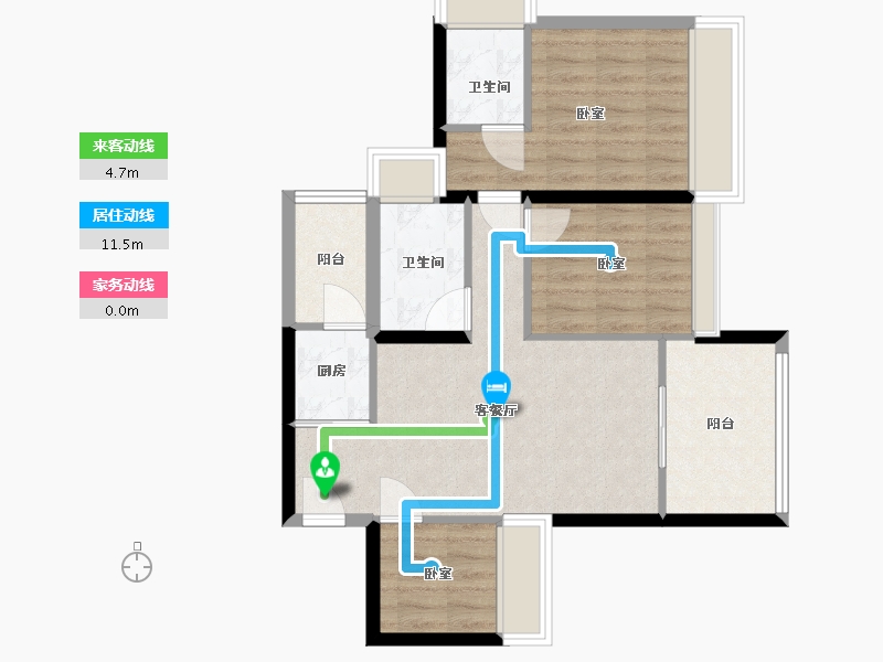 广东省-深圳市-新锦安海纳公馆-71.00-户型库-动静线