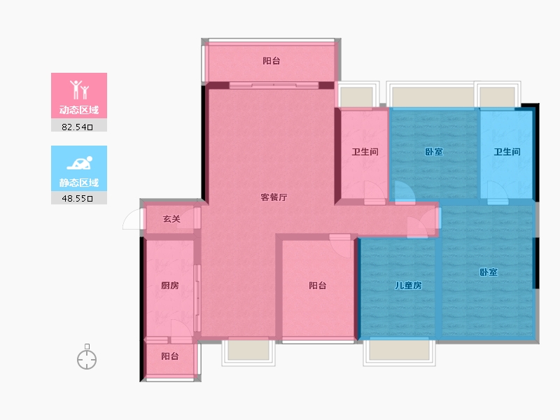 广东省-东莞市-翔龙天地-117.33-户型库-动静分区