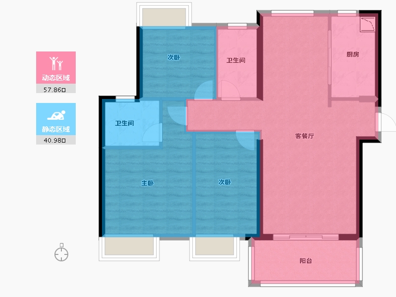 江西省-九江市-富力尚悦居-89.00-户型库-动静分区