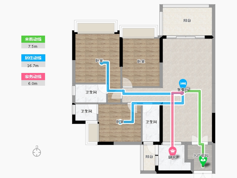 广东省-阳江市-联兴旗峰花园-105.60-户型库-动静线