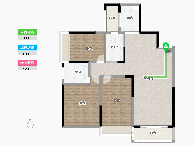 湖南省-娄底市-湾田家园-110.12-户型库-动静线