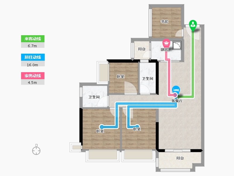 广东省-广州市-招商雍华府-89.00-户型库-动静线