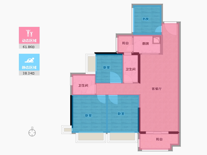 广东省-广州市-招商雍华府-89.00-户型库-动静分区