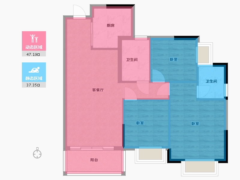 广东省-东莞市-光明国际-76.35-户型库-动静分区