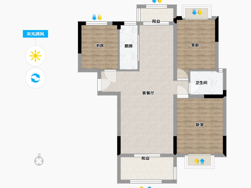 江西省-抚州市-茶博城-86.18-户型库-采光通风