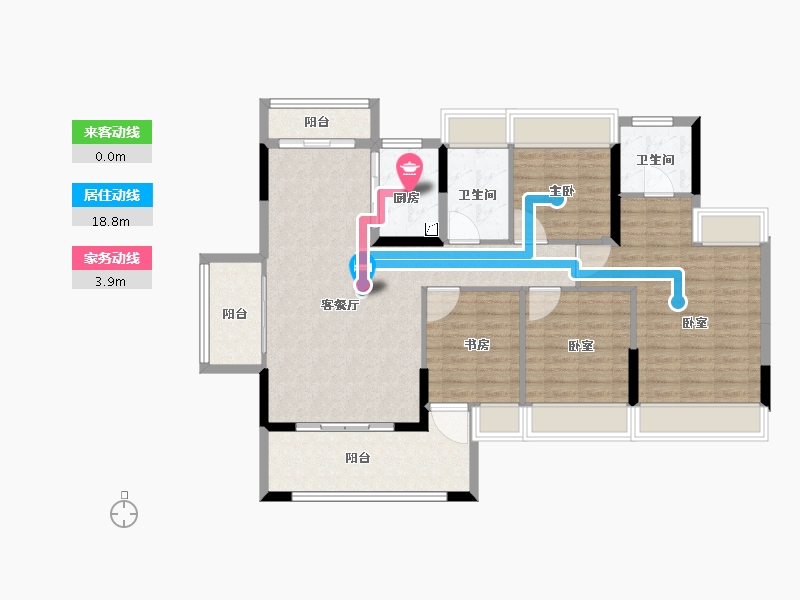 广东省-珠海市-恒荣·格拉斯堡-111.83-户型库-动静线