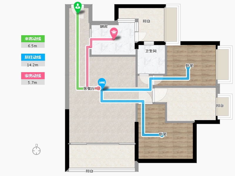 湖南省-郴州市-北湖中央公园-82.50-户型库-动静线