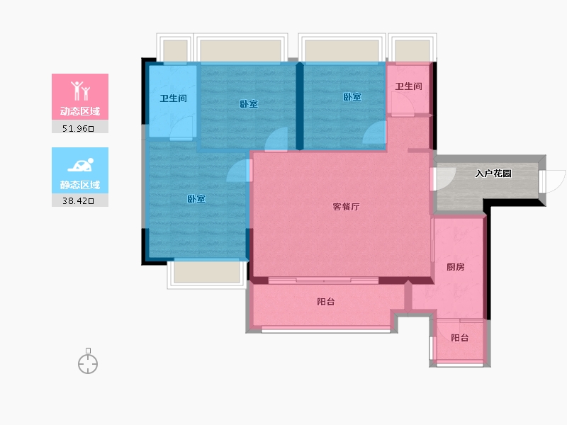 广东省-广州市-小城大院二期-86.68-户型库-动静分区