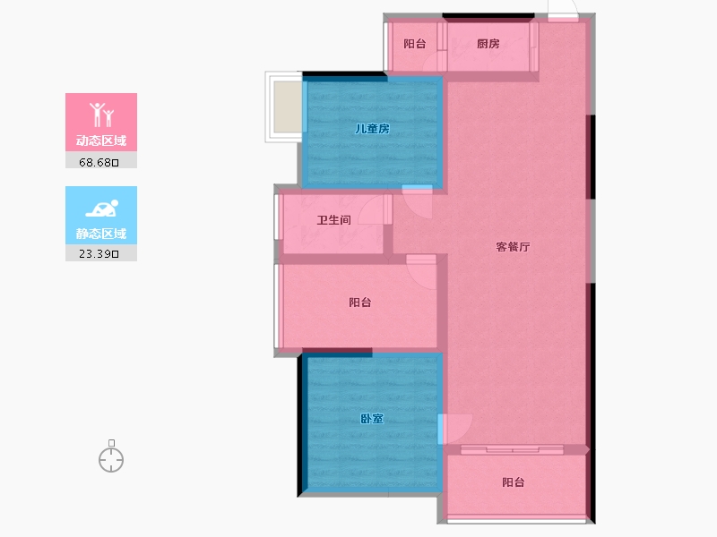 广东省-东莞市-翔龙天地-81.73-户型库-动静分区