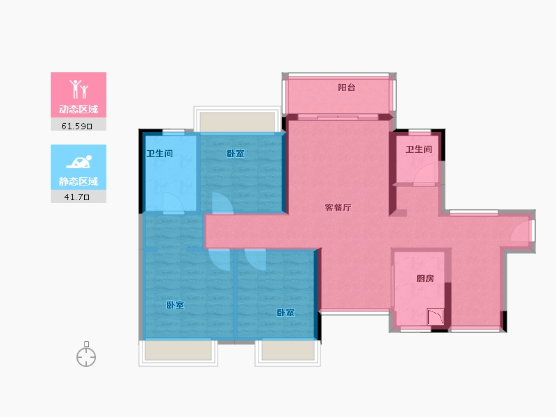 广东省-广州市-华侨城云邸星悦-92.00-户型库-动静分区