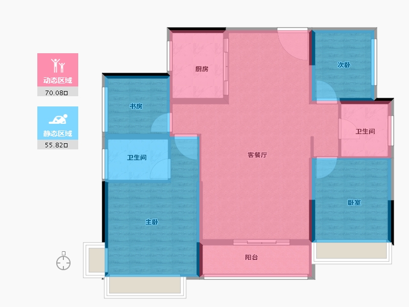 广东省-珠海市-福康花园二期-114.00-户型库-动静分区