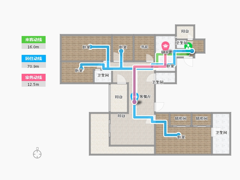 广东省-深圳市-华侨城新天鹅堡-304.00-户型库-动静线