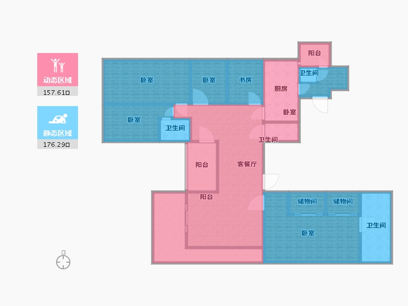 广东省-深圳市-华侨城新天鹅堡-304.00-户型库-动静分区