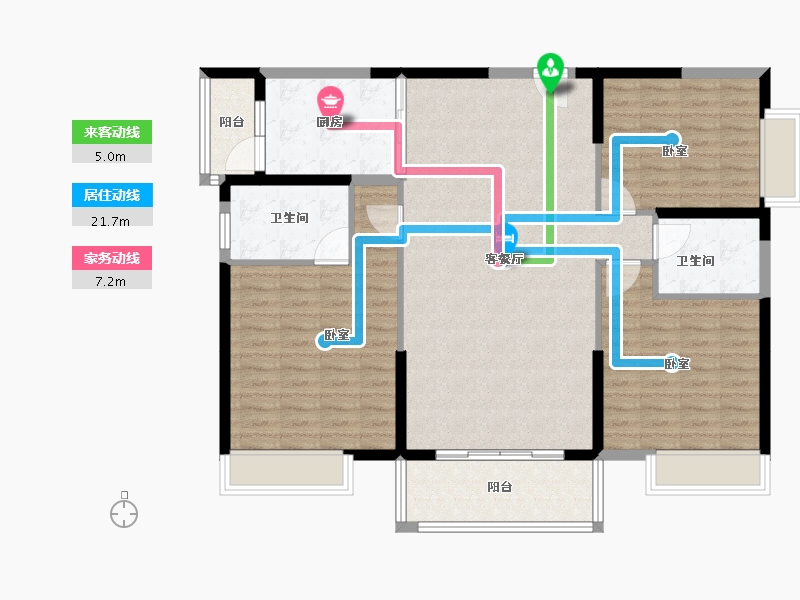 广东省-清远市-仁兴城市花园-117.00-户型库-动静线