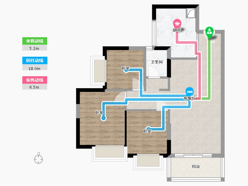 广东省-东莞市-光明国际-70.28-户型库-动静线