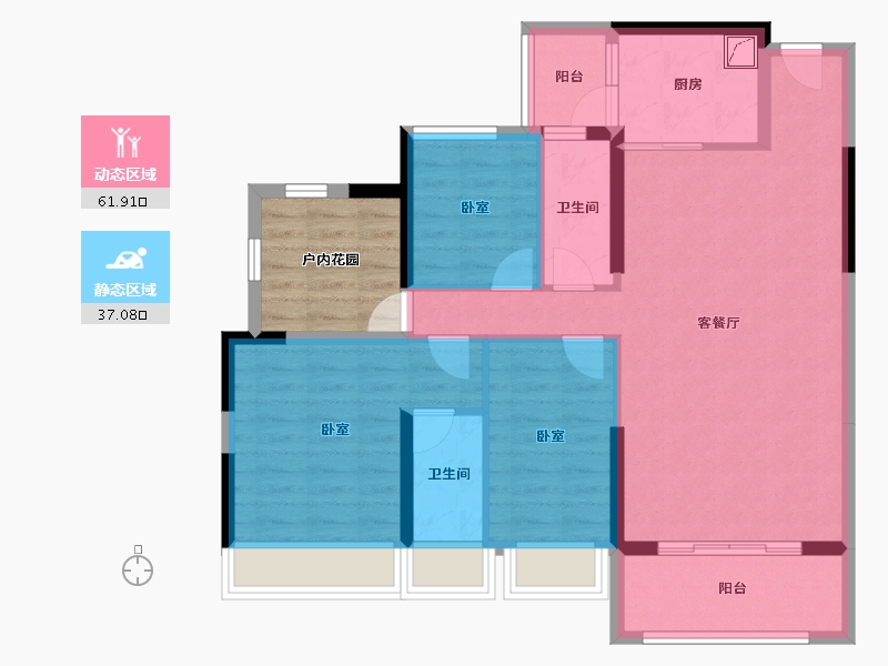 广东省-清远市-方直君汇世家-95.29-户型库-动静分区