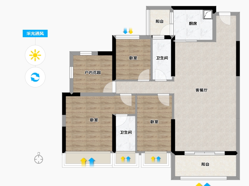 广东省-清远市-方直君汇世家-95.29-户型库-采光通风