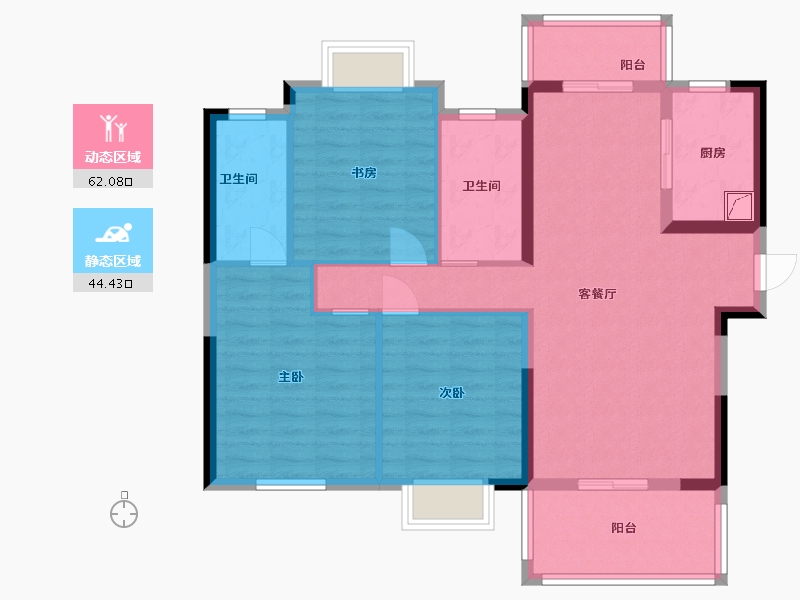 广东省-惠州市-新力睿园-95.20-户型库-动静分区