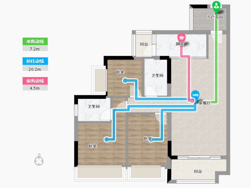 广东省-广州市-小城大院二期-80.02-户型库-动静线