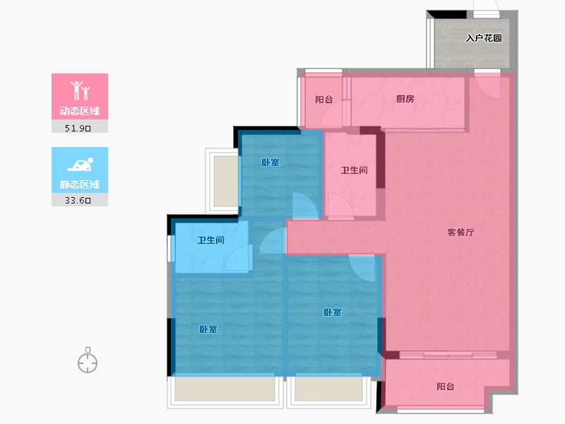 广东省-广州市-小城大院二期-80.02-户型库-动静分区