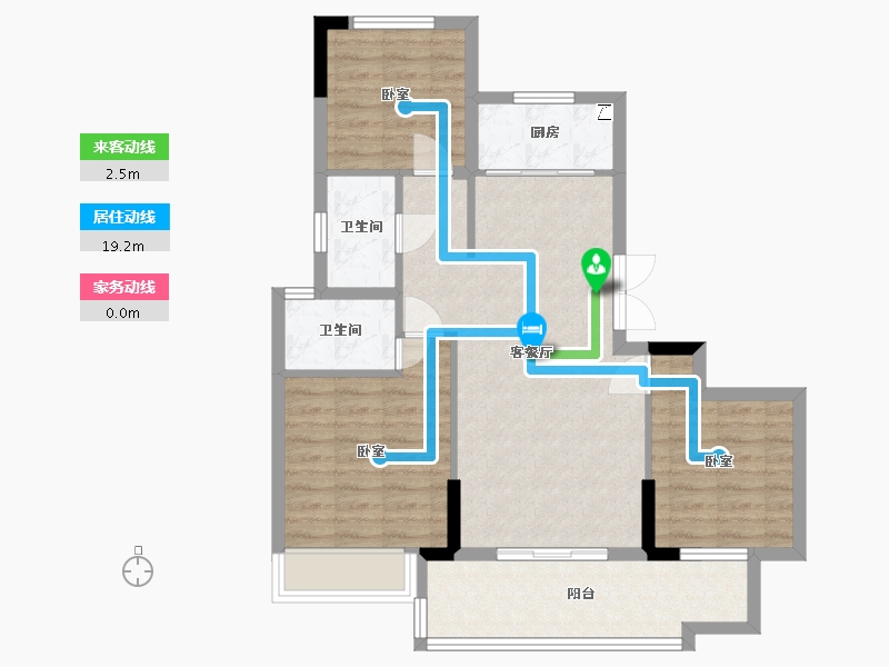 湖南省-长沙市-宇业东方红郡-78.41-户型库-动静线