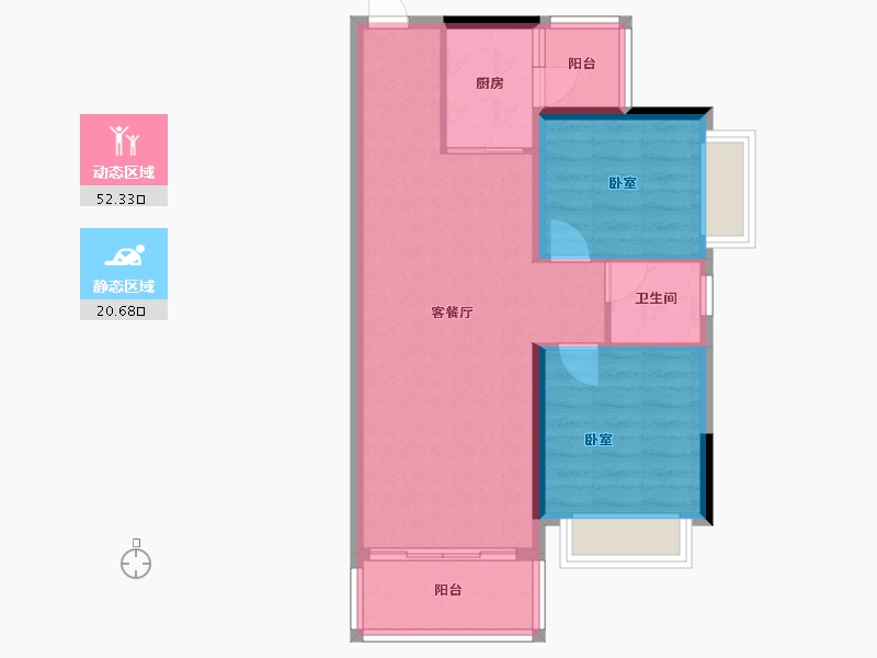 湖南省-郴州市-林邑翰庭-65.57-户型库-动静分区