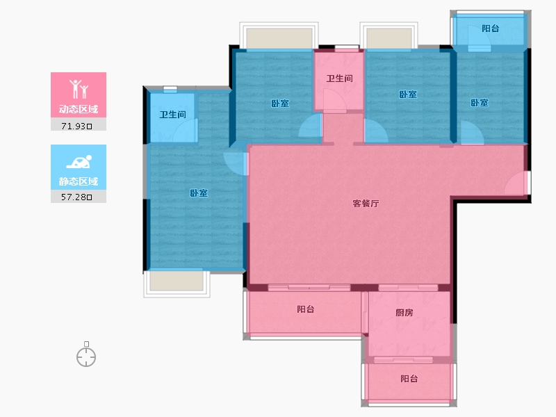 广东省-清远市-仁兴城市花园-117.36-户型库-动静分区