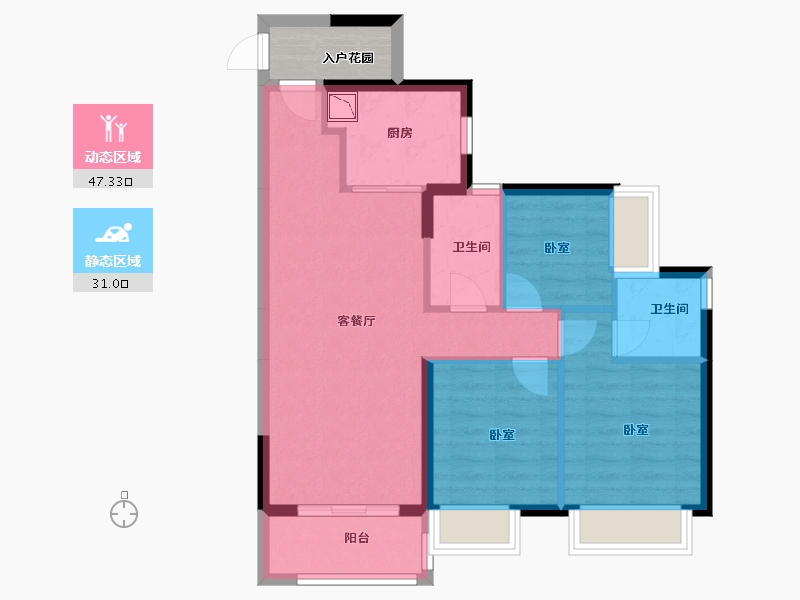 广东省-广州市-三水时代倾城-73.06-户型库-动静分区