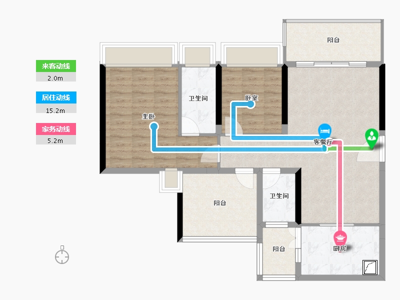 广东省-佛山市-碧桂园联丰天汇湾-91.16-户型库-动静线